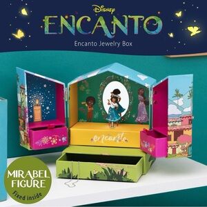 Disney Encanto Jewelry Box with Green and Pink Accents